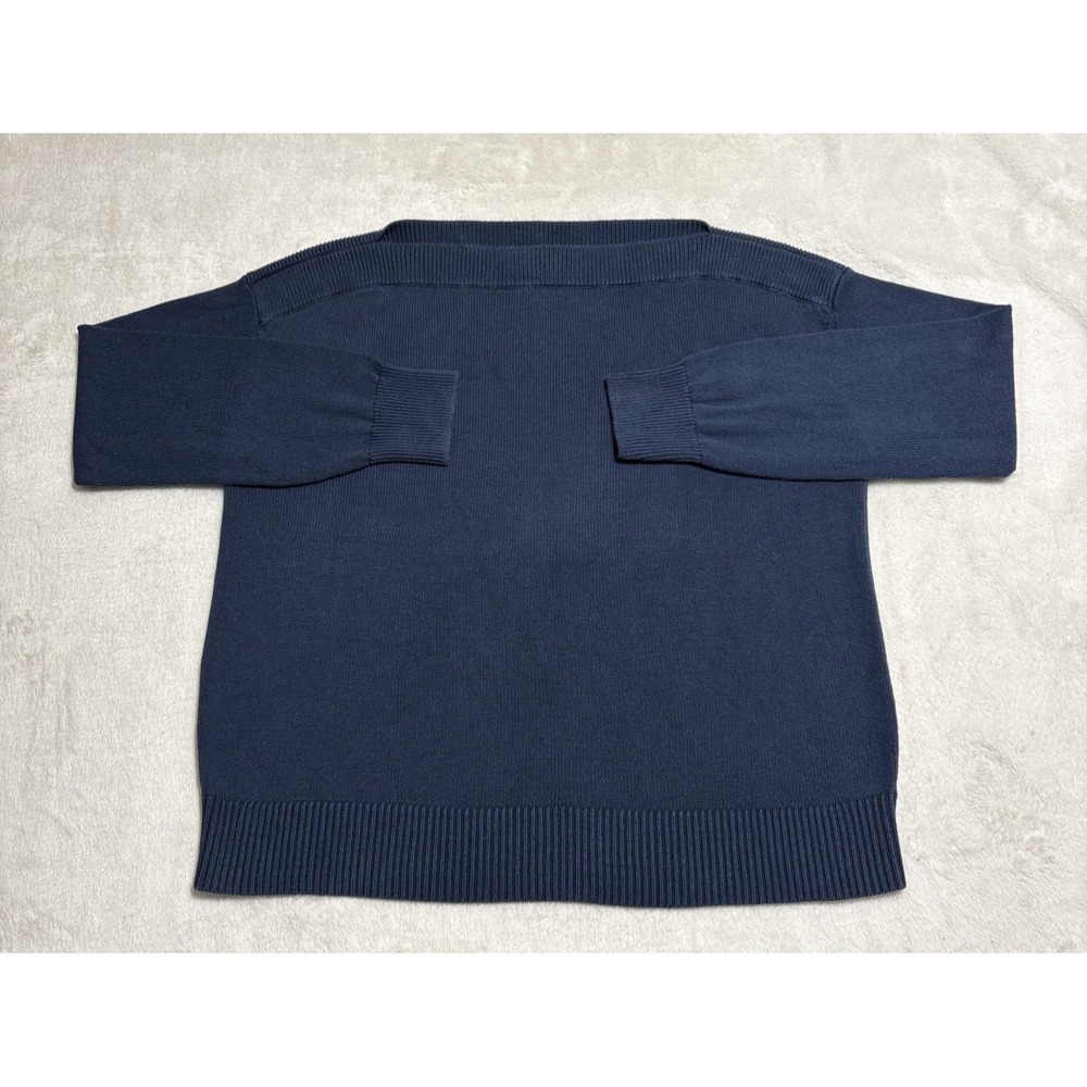 Everlane Sweater Women's Size Small Blue Stretch Knit Long Sleeve Pullover